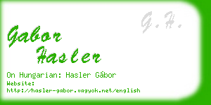 gabor hasler business card